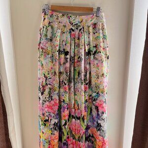 Ranna Gill for Anthropologie Firefleur Maxi Skirt - Size Small, Floral